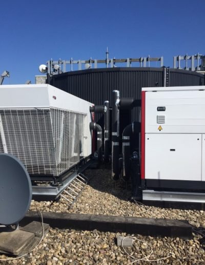 Split unit gemonteerd aan een buitenwand